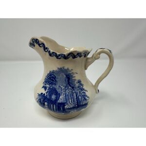 VTG-Petrus Regout & Co Maastricht - Abbey - Holland Blue & White Creamer Pitcher